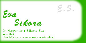 eva sikora business card